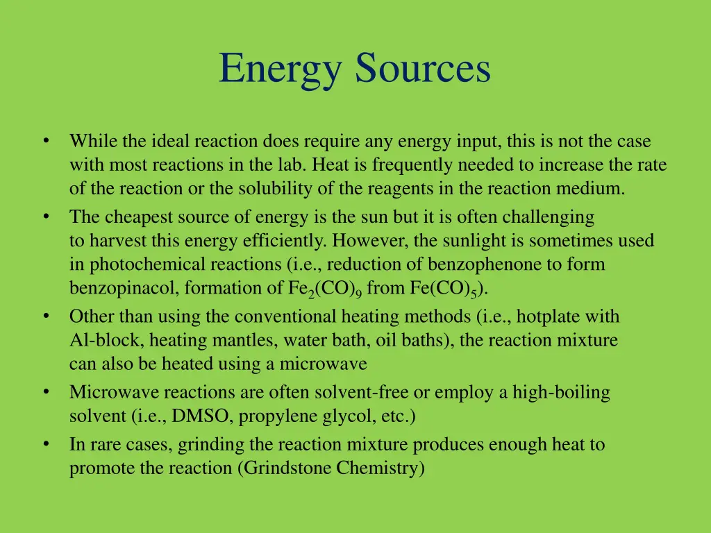 energy sources