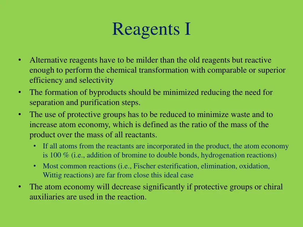 reagents i