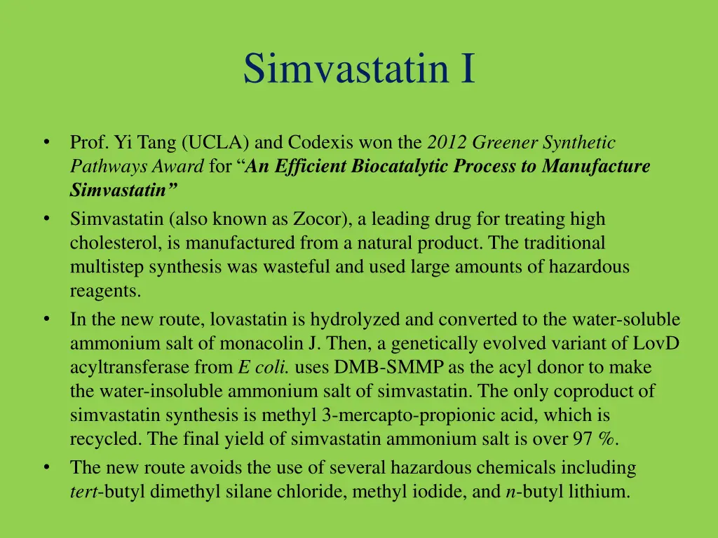 simvastatin i