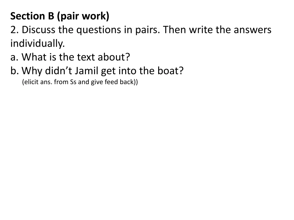 section b pair work 2 discuss the questions