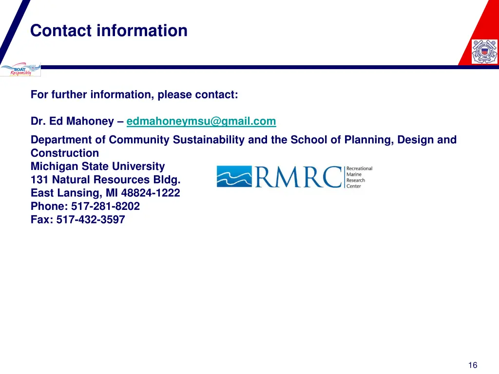 contact information