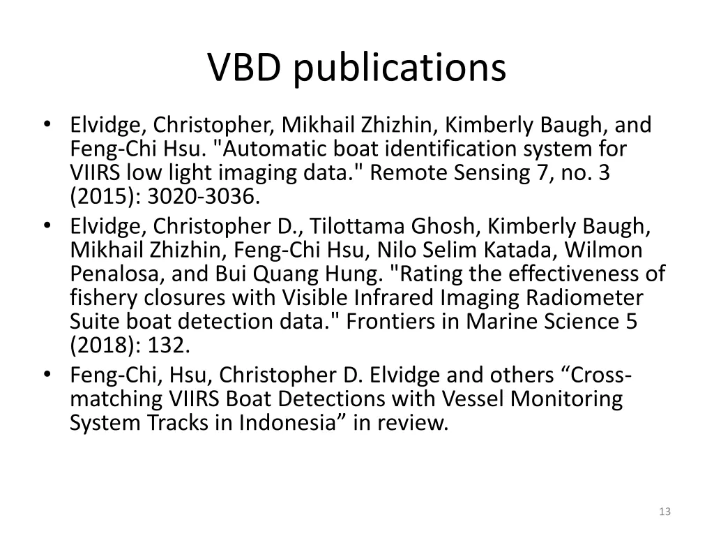 vbd publications