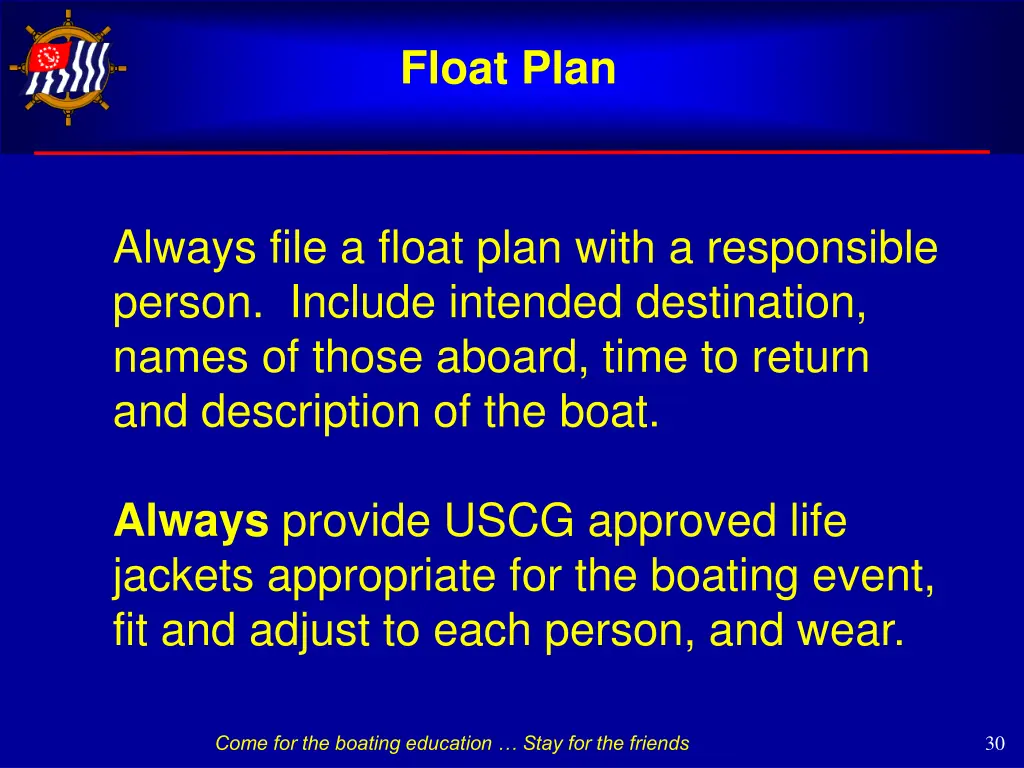 float plan