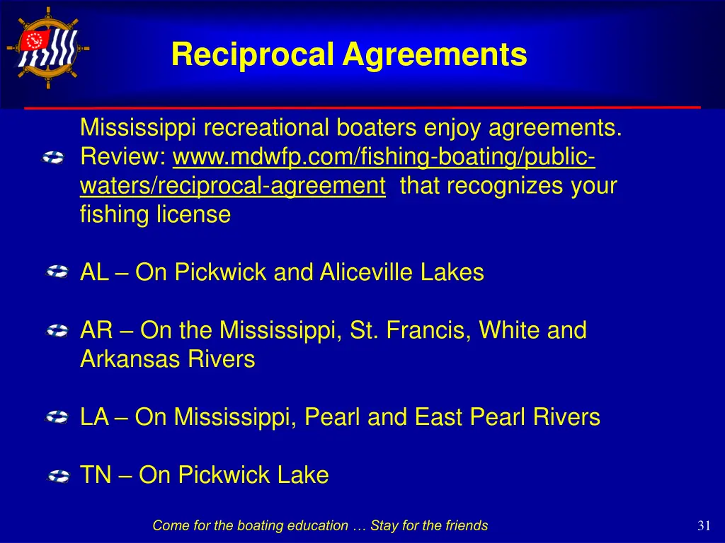 reciprocal agreements