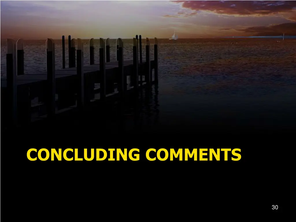 concluding comments