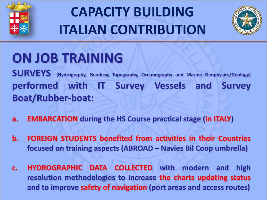 capacity building italian contribution 1