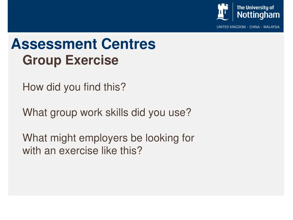 assessment centres group exercise 1