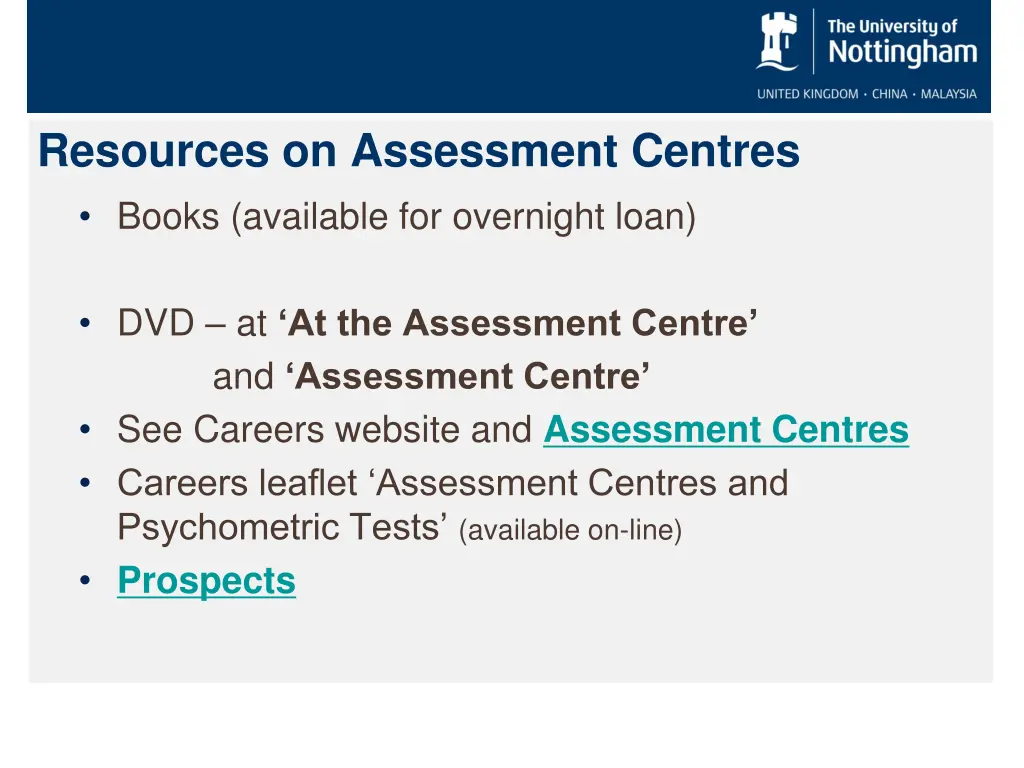 resources on assessment centres books available