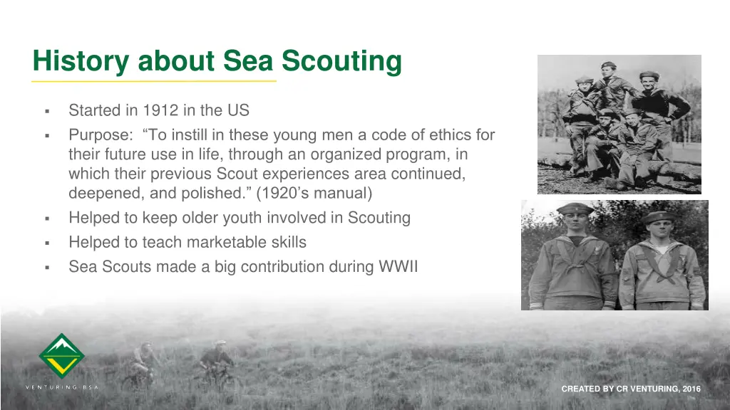 history about sea scouting