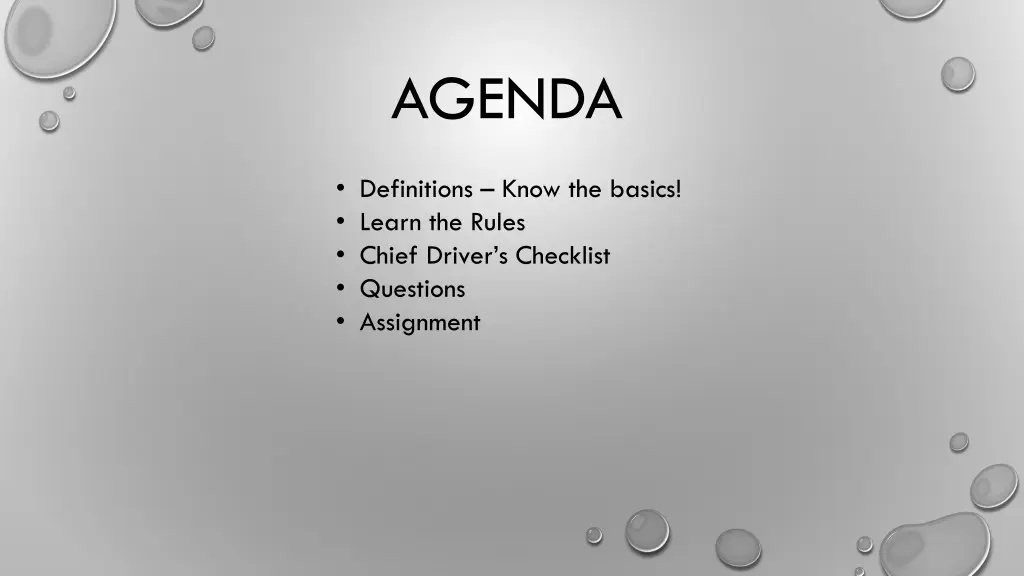 agenda