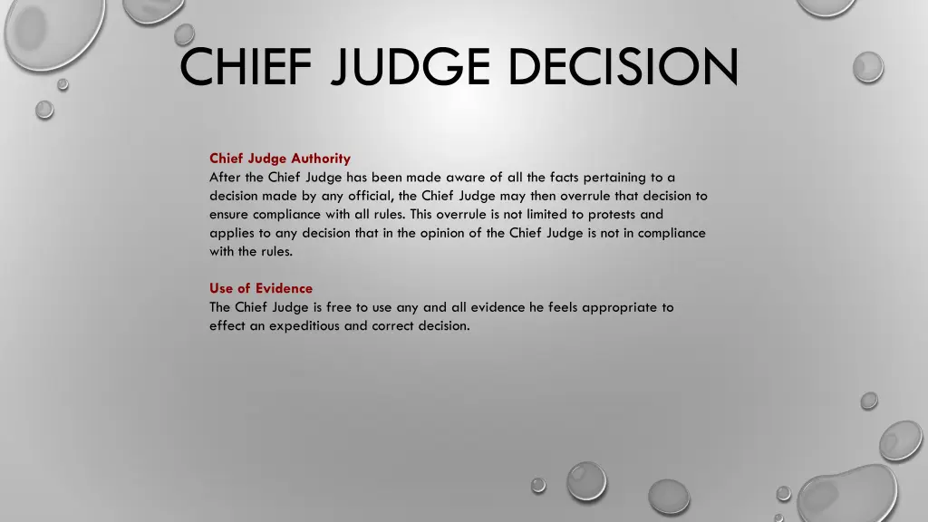 chief judge decision