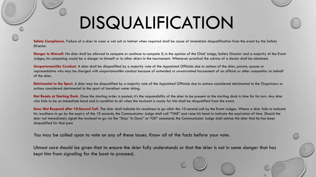 disqualification