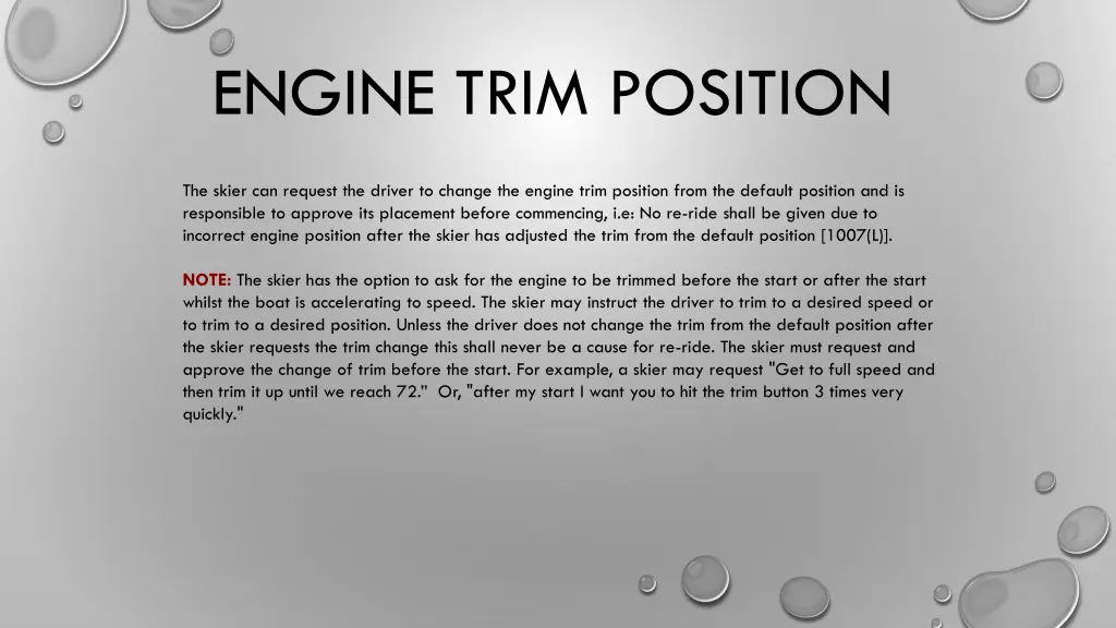 engine trim position