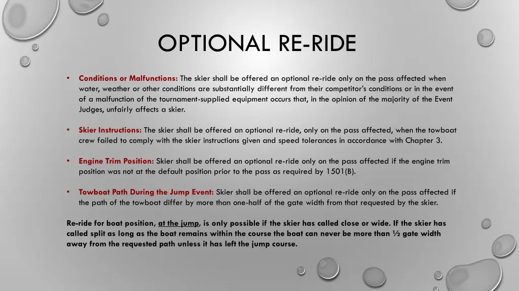 optional re ride