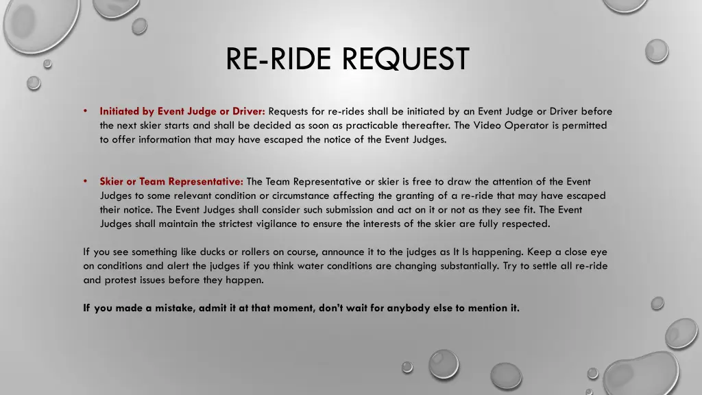 re ride request