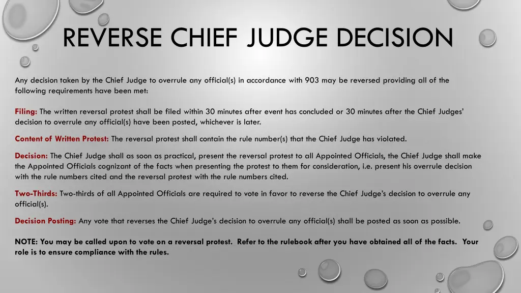 reverse chief judge decision