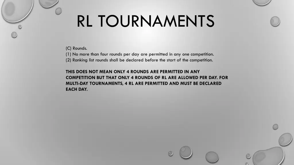 rl tournaments