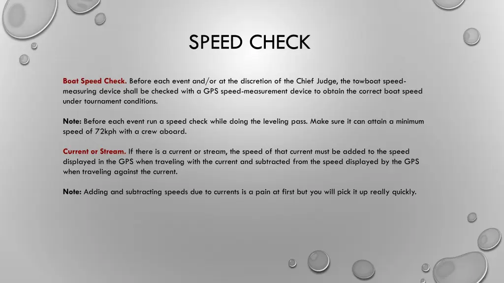 speed check