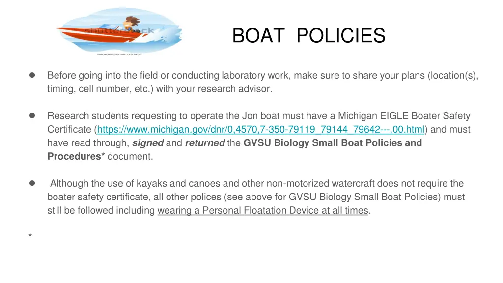 boat policies