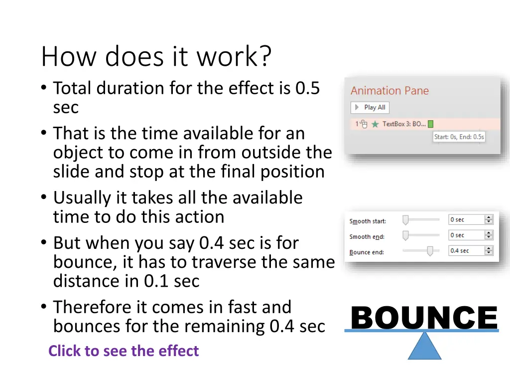 how does it work total duration for the effect