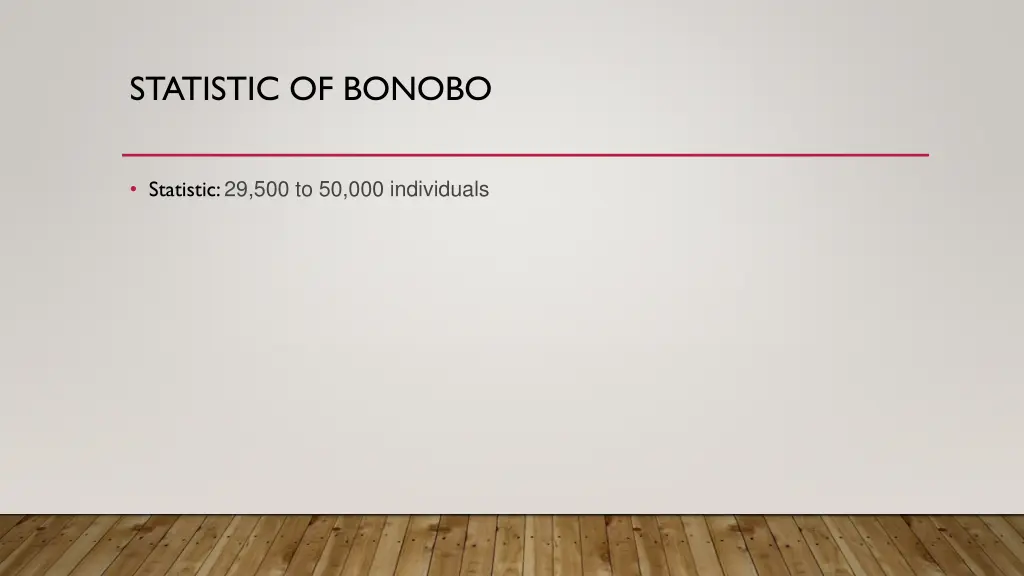 statistic of bonobo