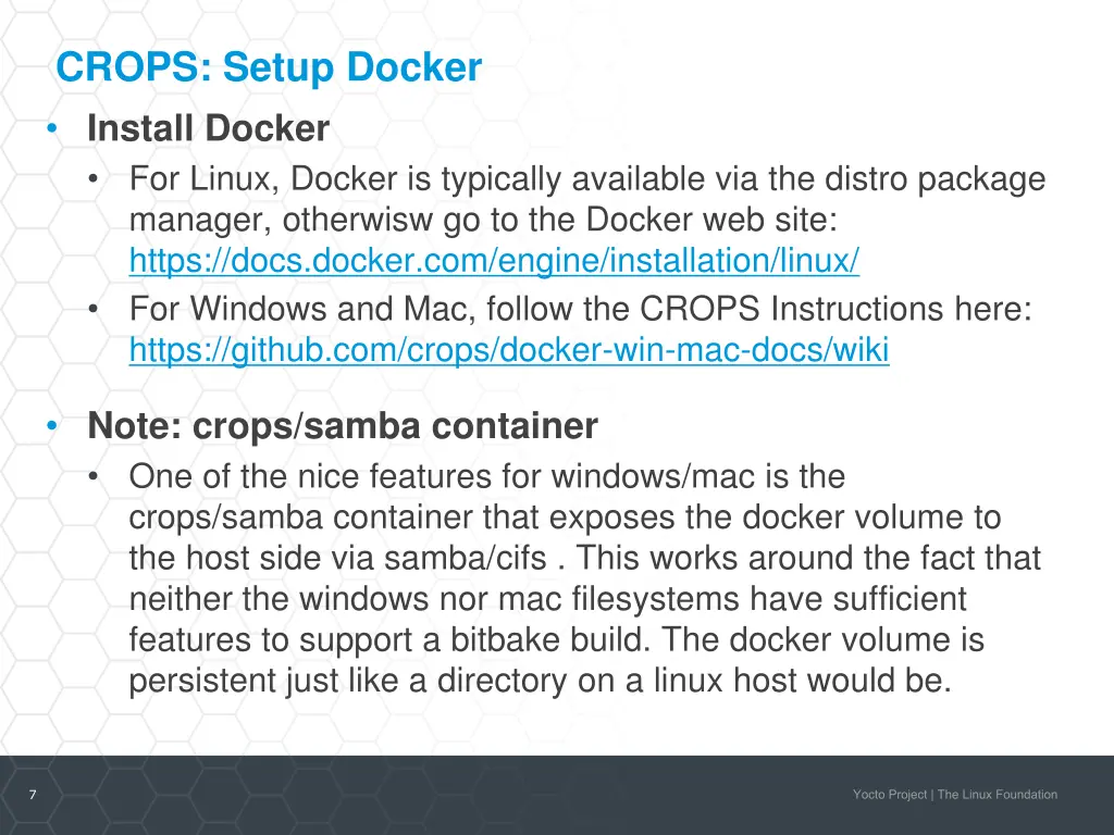 crops setup docker install docker for linux