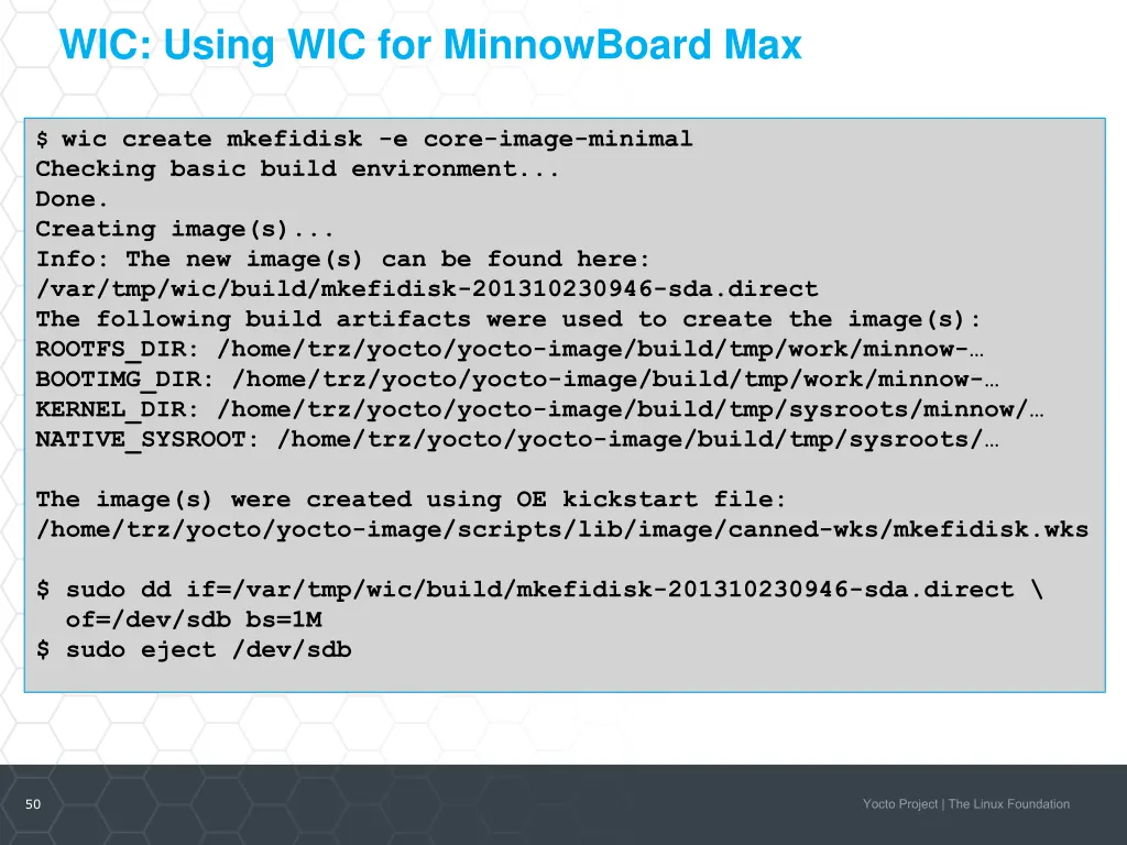 wic using wic for minnowboard max