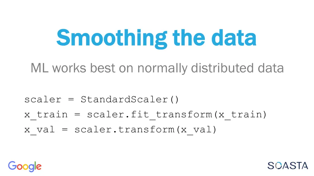 smoothing the data smoothing the data