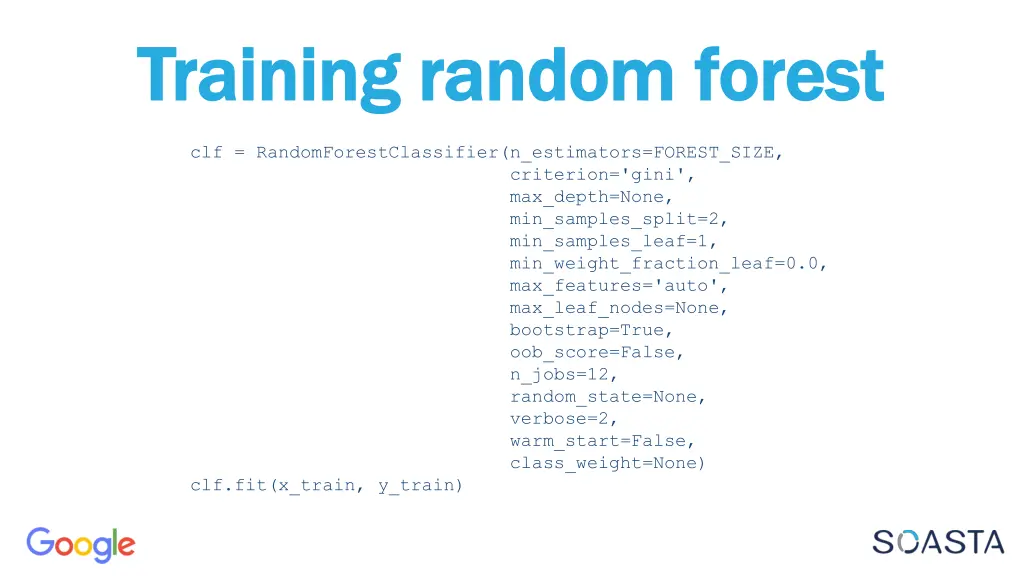 training random forest training random forest