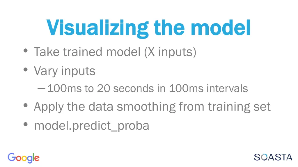 visualizing the model visualizing the model take