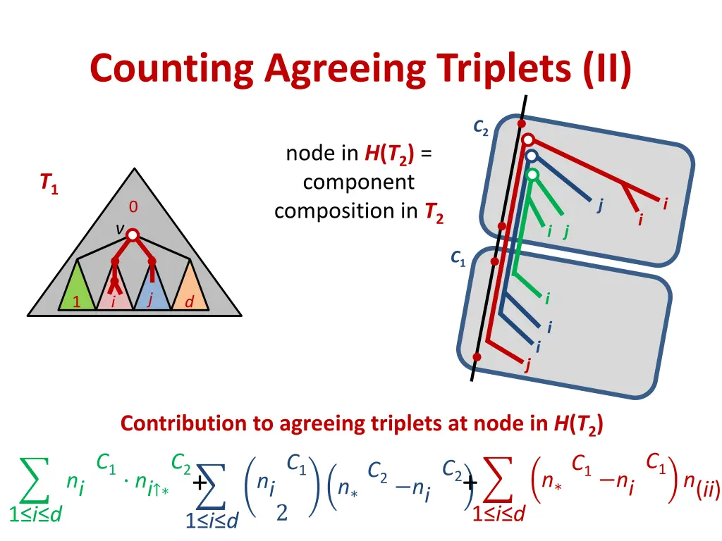 counting agreeing triplets ii