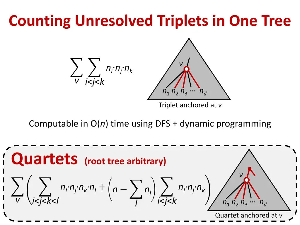 counting unresolved triplets in one tree