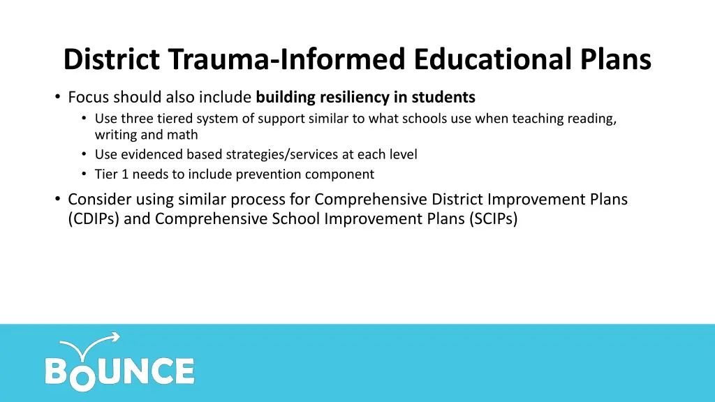 district trauma informed educational plans focus