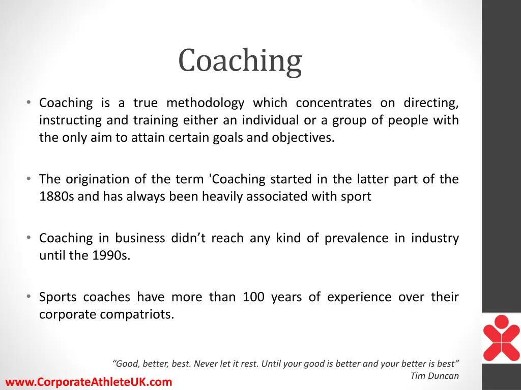 coaching