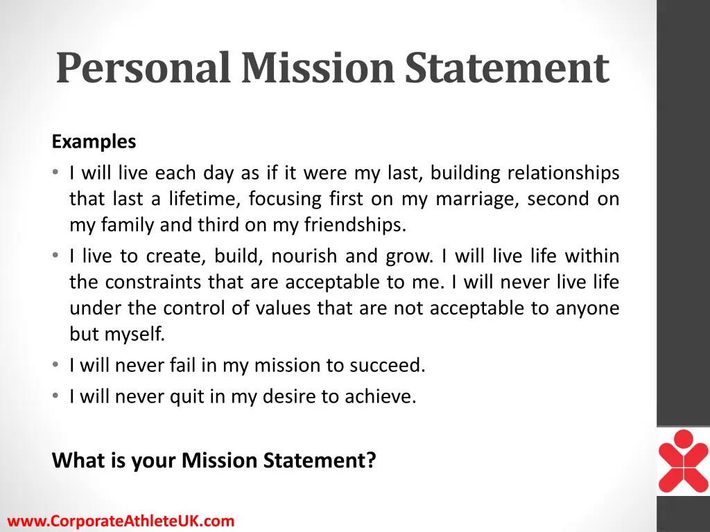 personal mission statement