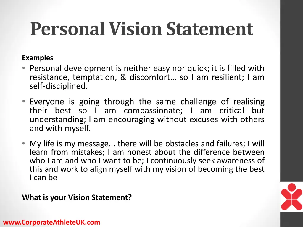 personal vision statement