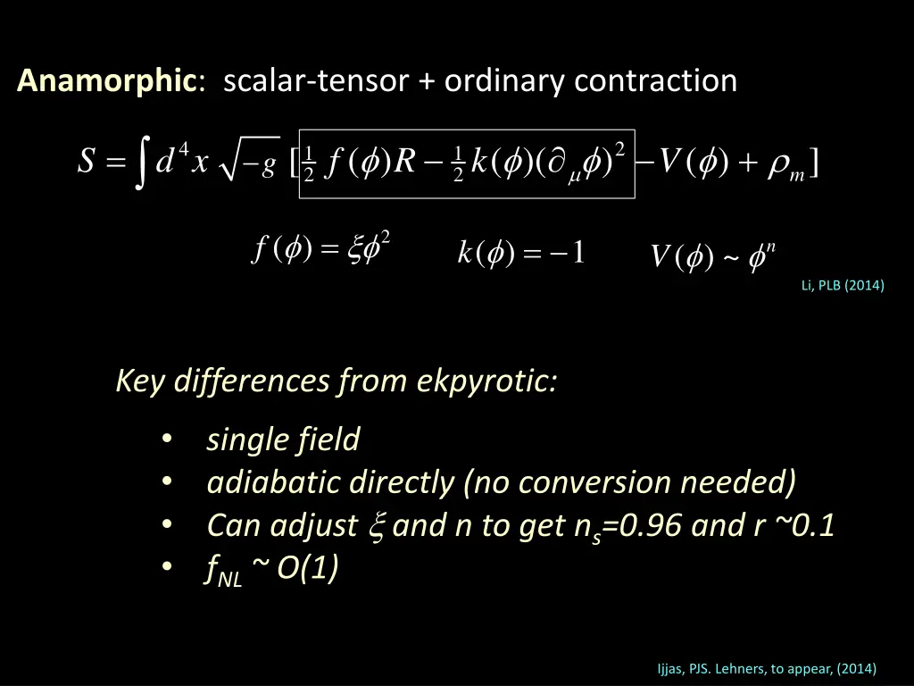 anamorphic scalar tensor ordinary contraction 1