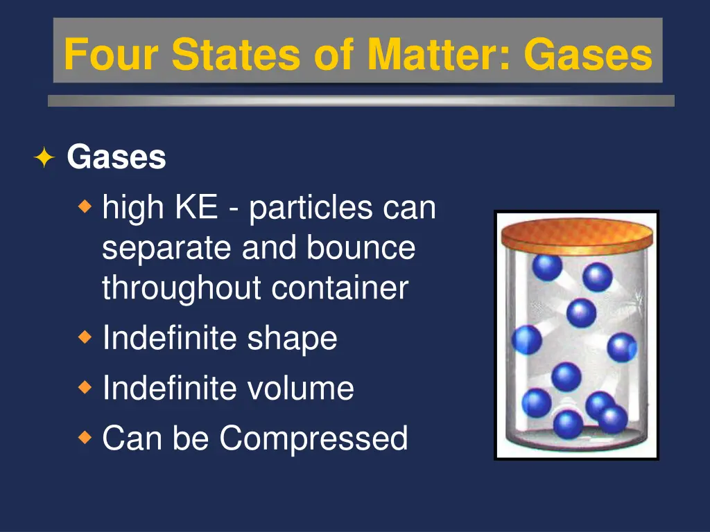 four states of matter gases