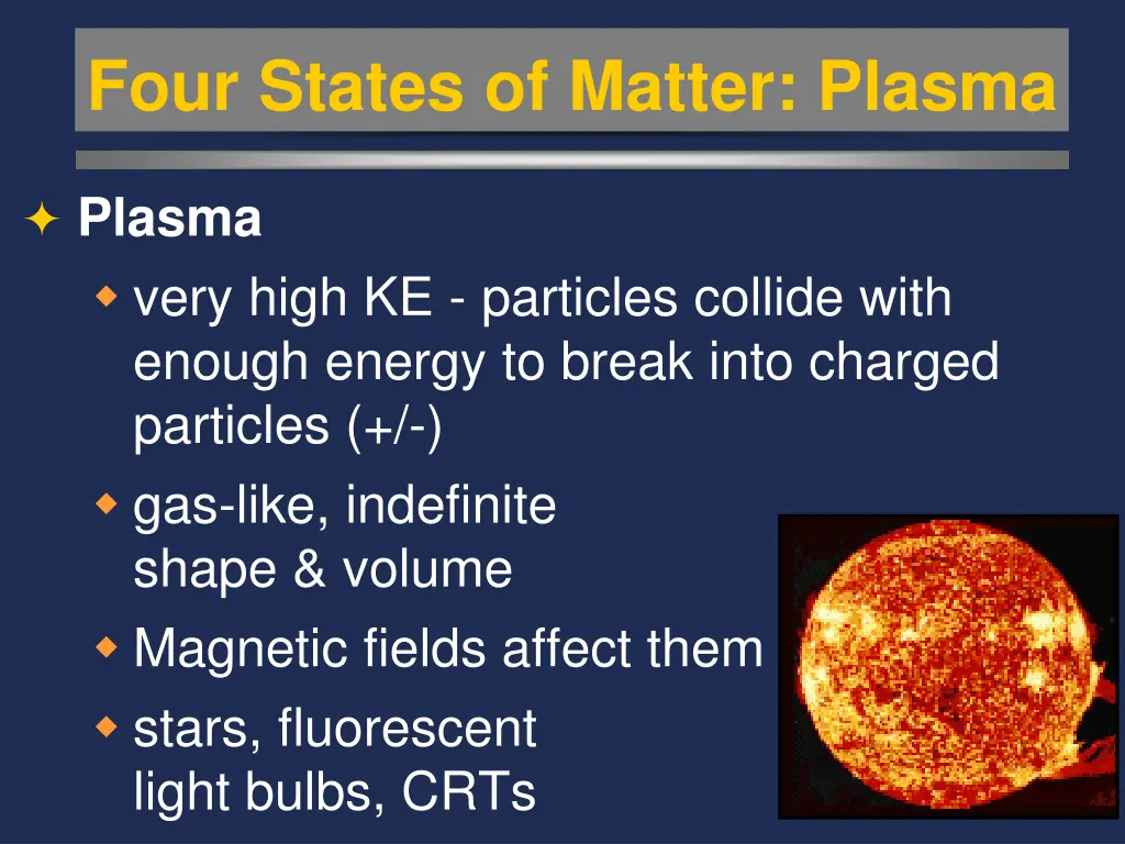 four states of matter plasma