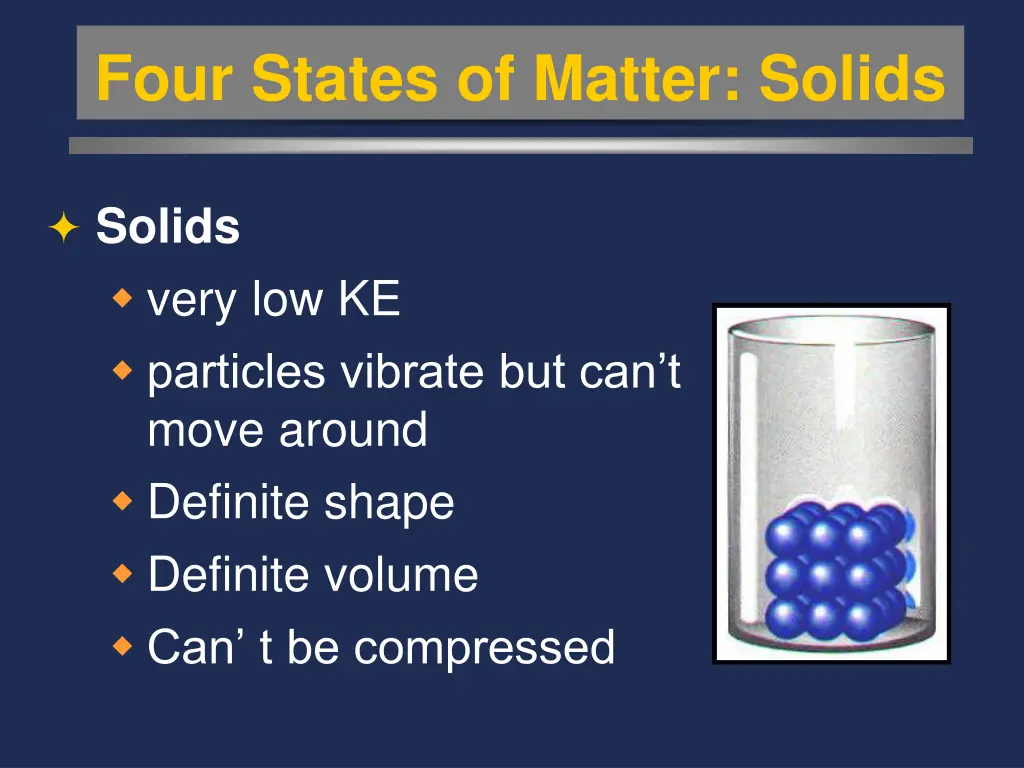 four states of matter solids