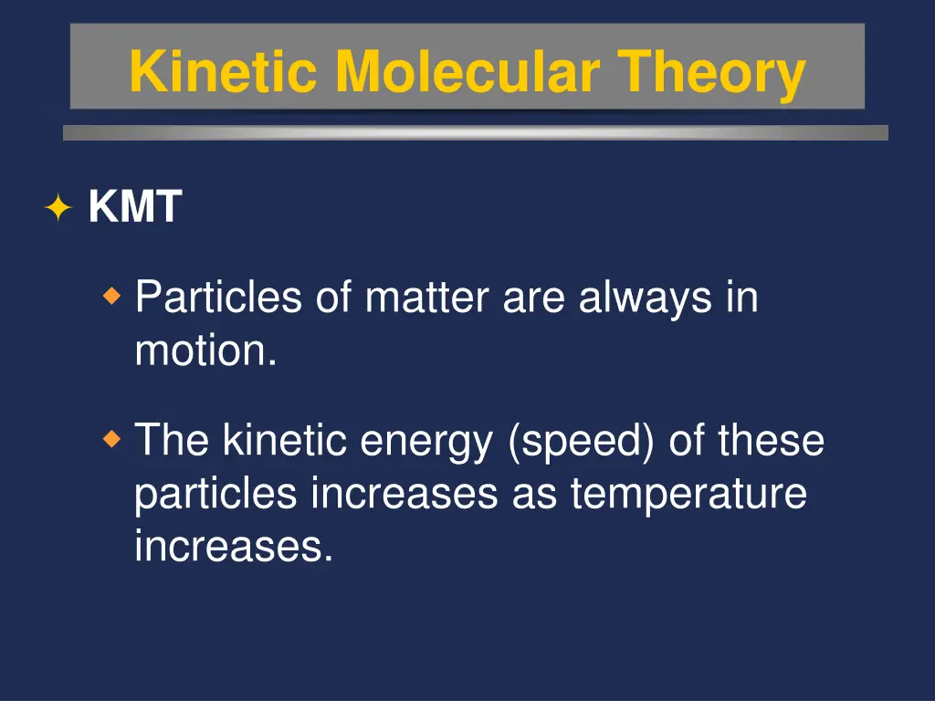 kinetic molecular theory