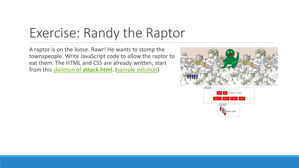 exercise randy the raptor