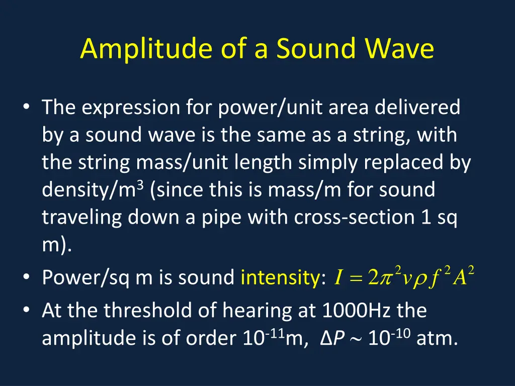 amplitude of a sound wave