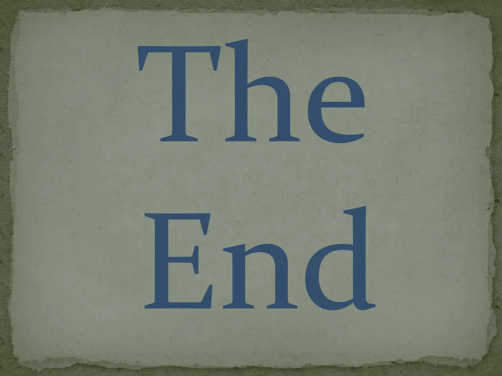 the end