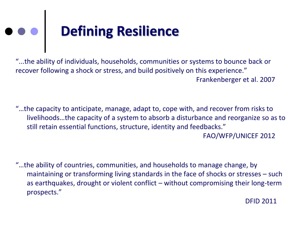 defining resilience