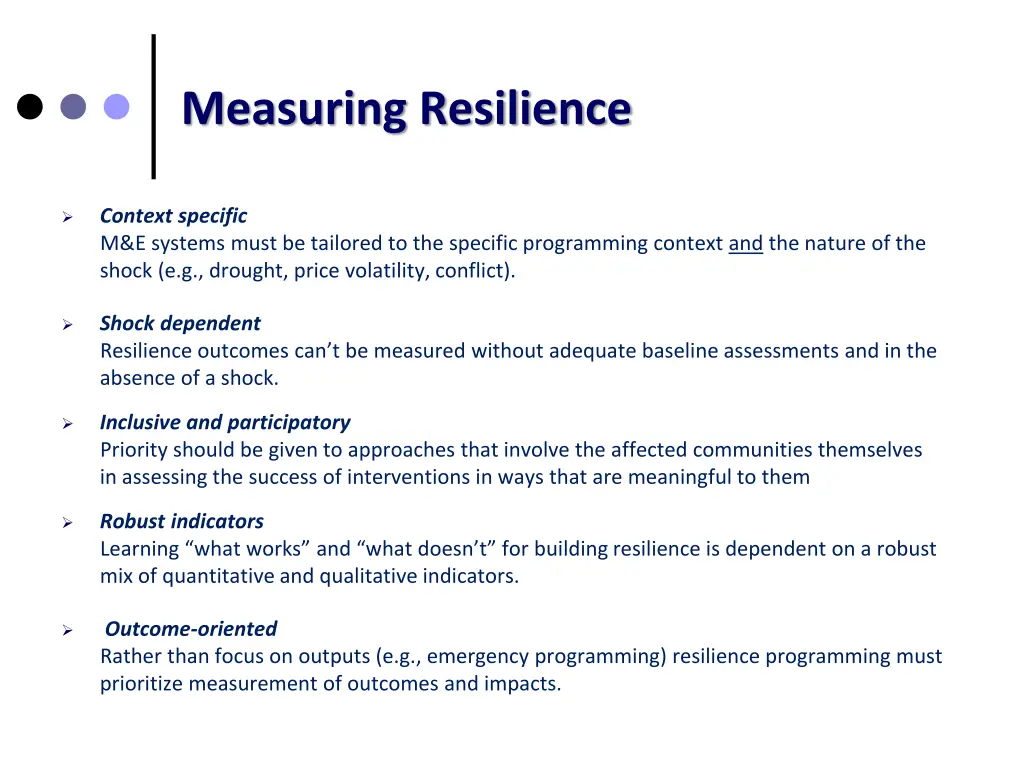 measuring resilience