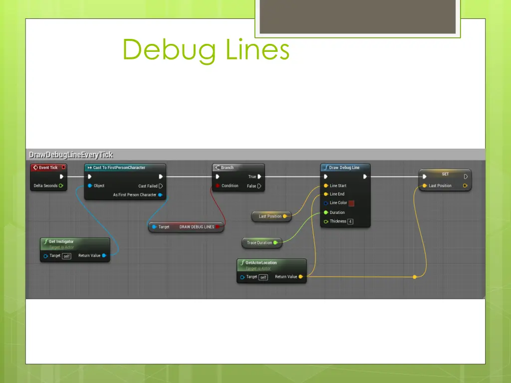 debug lines