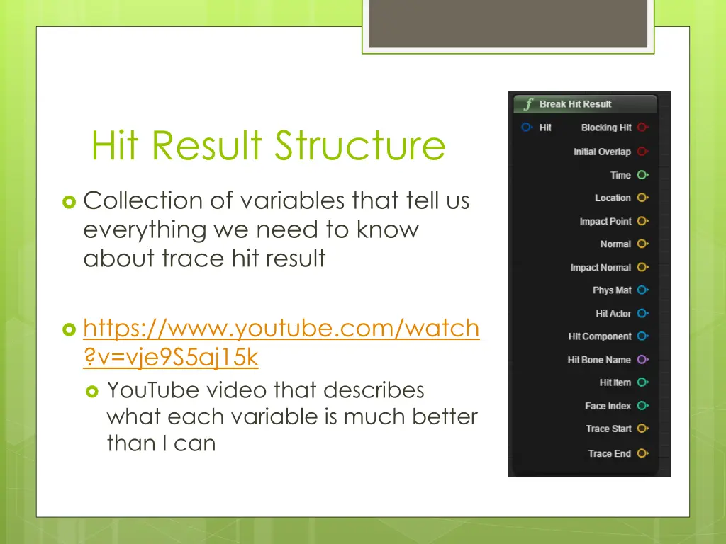 hit result structure