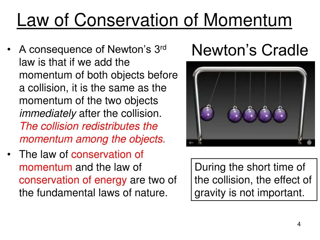 law of conservation of momentum