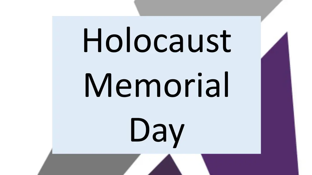 holocaust memorial day